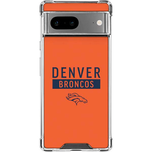 NFL Denver Broncos Orange Performance Series Google Pixel 7a Clear Case